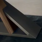 Design spisebord i metalplade i Canaletto valnød - Zorato Wood Viadurini