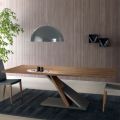 Design spisebord i metalplade i Canaletto valnød - Zorato Wood