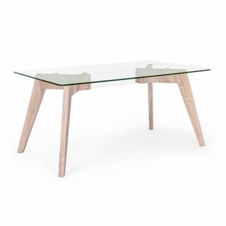 Homemotion Spisebord med moderne design med glasplade - Piovra Viadurini