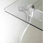 Spisebord i moderne design med Jinny top i hærdet glas Viadurini