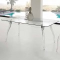Spisebord i moderne design med Jinny top i hærdet glas