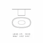 Moderne design ovalt spisebord i blå MDF og kobber fremstillet i Italien - Oku Viadurini