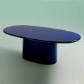 Moderne ovalt design spisebord i blå og kobber MDF Fremstillet i Italien - Oku