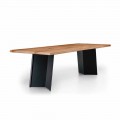 Design spisebord med top af knyttet eg Fremstillet i Italien - Simeone