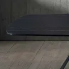 Design spisebord i Portoro effekt keramik og mat metal - Falcon Viadurini