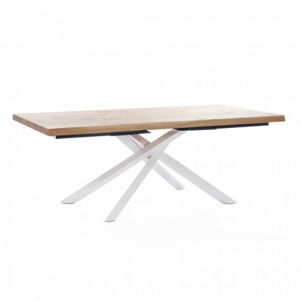 Design spisebord i træ og metal fremstillet i Italien - Skipper Viadurini