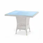 Tabel designer spisning polyethylen håndvævede Chad Viadurini