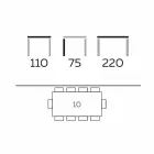 Design spisebord i røget glas og olieret aske fremstillet i Italien - Croma Viadurini