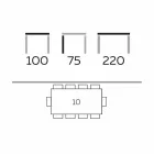 Spisebord i moderne design i Gres og aske lavet i Italien - Charol Viadurini