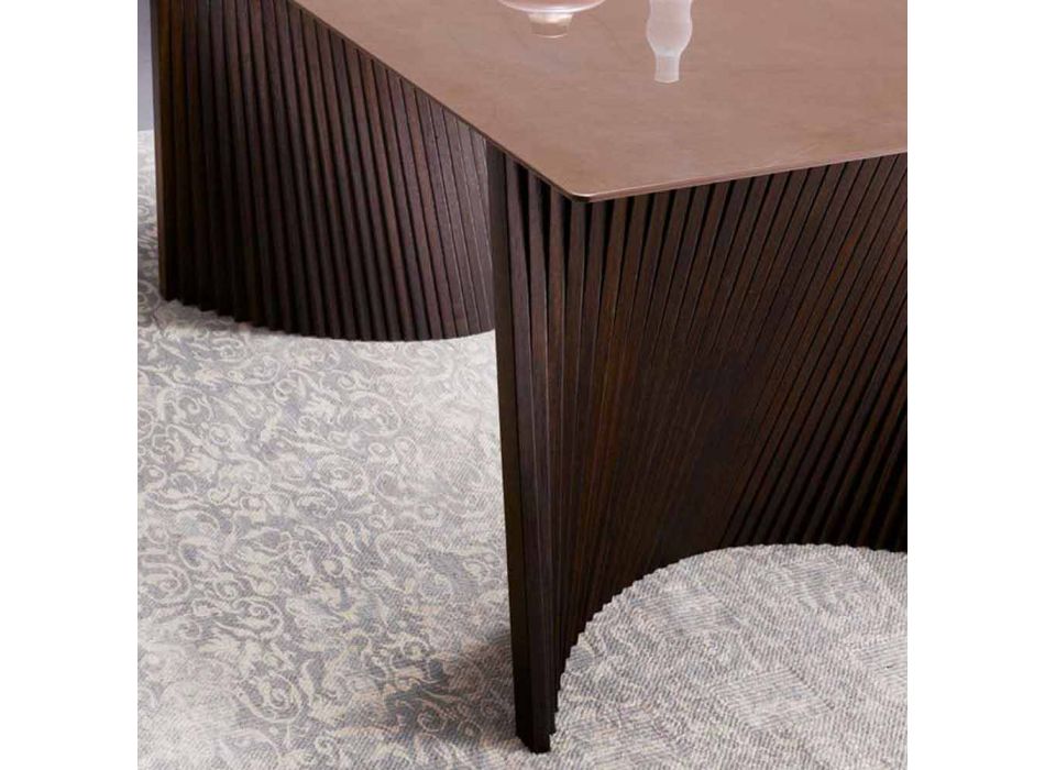 Spisebord i moderne design i Gres og aske lavet i Italien - Charol Viadurini