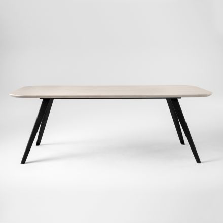 Kvalitets spisebord med Ash Wood Top Made in Italy - Ulma Viadurini