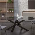 Elliptisk spisebord i keramik og aluminium - Yamir