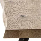 Fast Spisebord Metal Understel og Eg Fineret Top - Termoli Viadurini