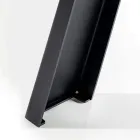 Fast Spisebord Metal Understel og Eg Fineret Top - Termoli Viadurini