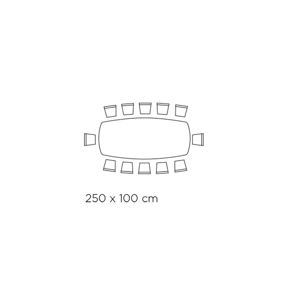 Fast Spisebord med Barrel Top i Keramik Made in Italy - Briller Viadurini