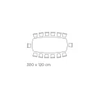 Fast Spisebord med Barrel Top i Keramik Made in Italy - Briller Viadurini