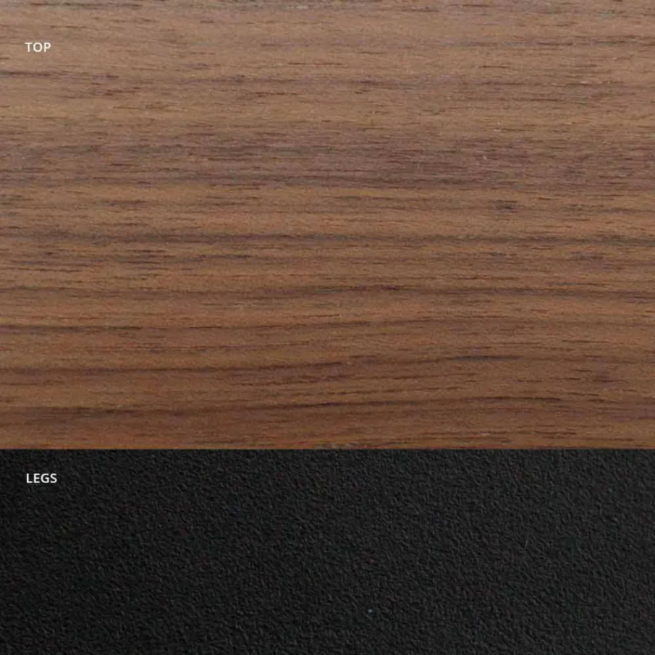 Fineret spisebord med stålbund lavet i Italien - dalmatisk Viadurini