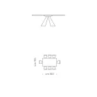 Fineret spisebord med stålbund lavet i Italien - dalmatisk Viadurini