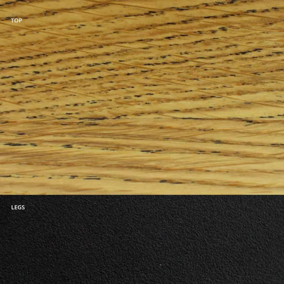 Fineret spisebord med stålbund lavet i Italien - dalmatisk Viadurini