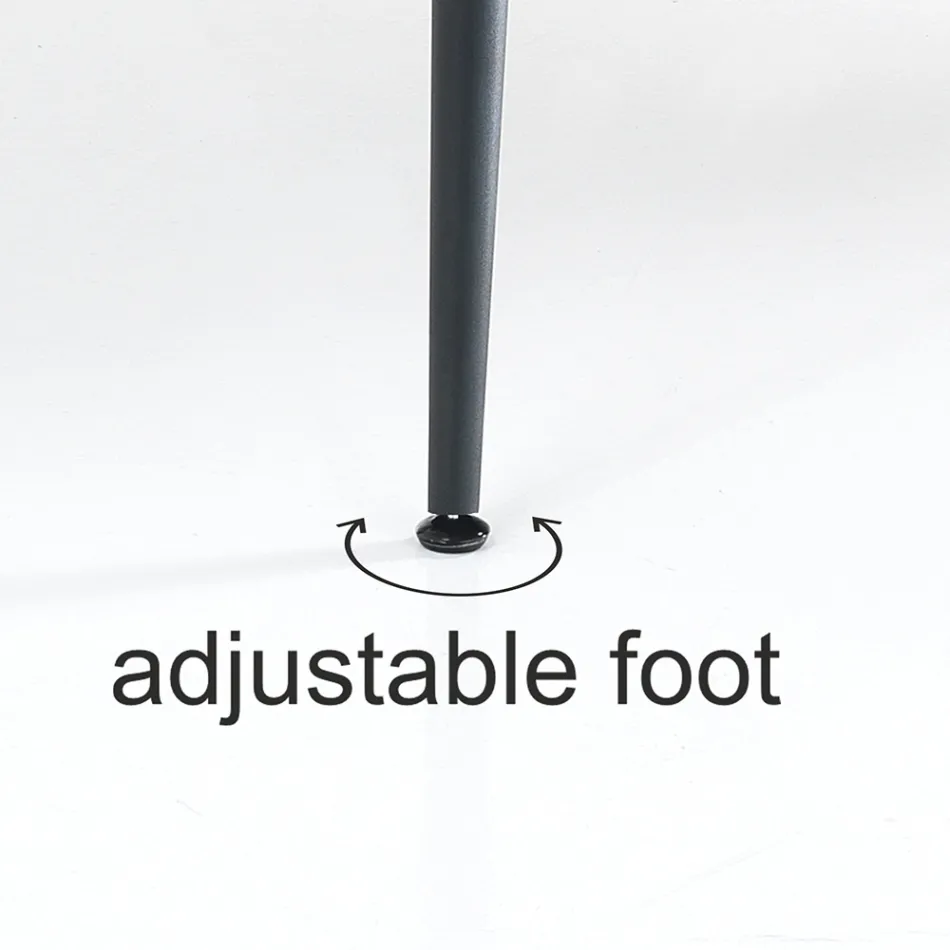 Stål spisebord med Mdf plade i eg finish - Gherardo Viadurini