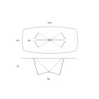 Spisebord i 3 mm keramik og metal understel Made in Italy - Peony Viadurini