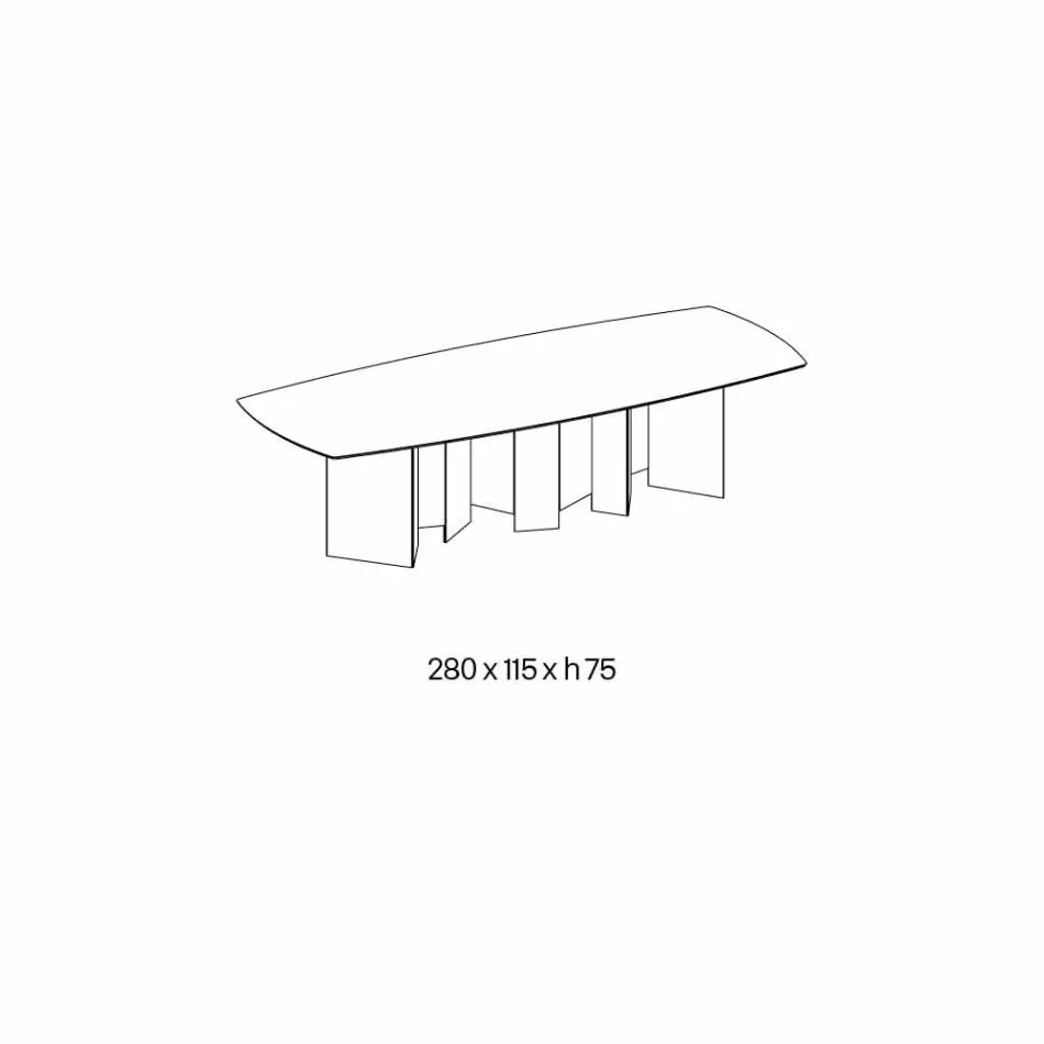 Keramisk spisebord og Extralight Glass Base fremstillet i Italien - Tilfældig Viadurini