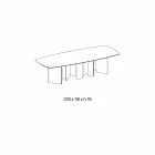 Keramisk spisebord og Extralight Glass Base fremstillet i Italien - Tilfældig Viadurini