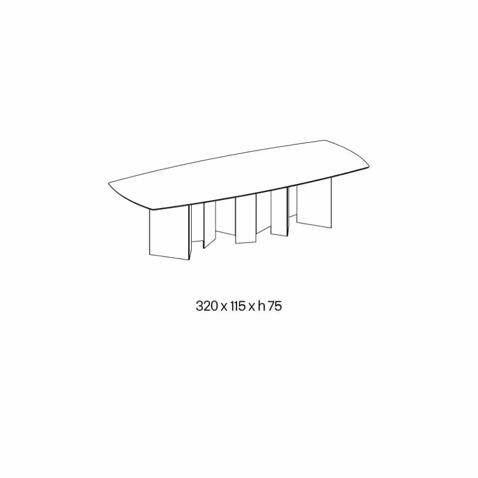 Keramisk spisebord og Extralight Glass Base fremstillet i Italien - Tilfældig Viadurini