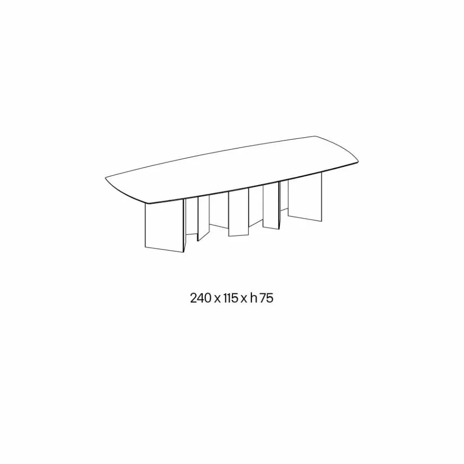 Keramisk spisebord og Extralight Glass Base fremstillet i Italien - Tilfældig Viadurini