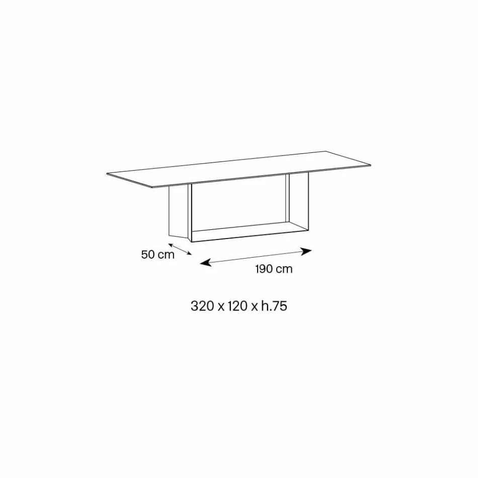 Emperador spisebord af keramik og bronze metal fremstillet i Italien - mørkebrunt Viadurini
