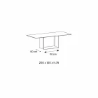 Emperador spisebord af keramik og bronze metal fremstillet i Italien - mørkebrunt Viadurini