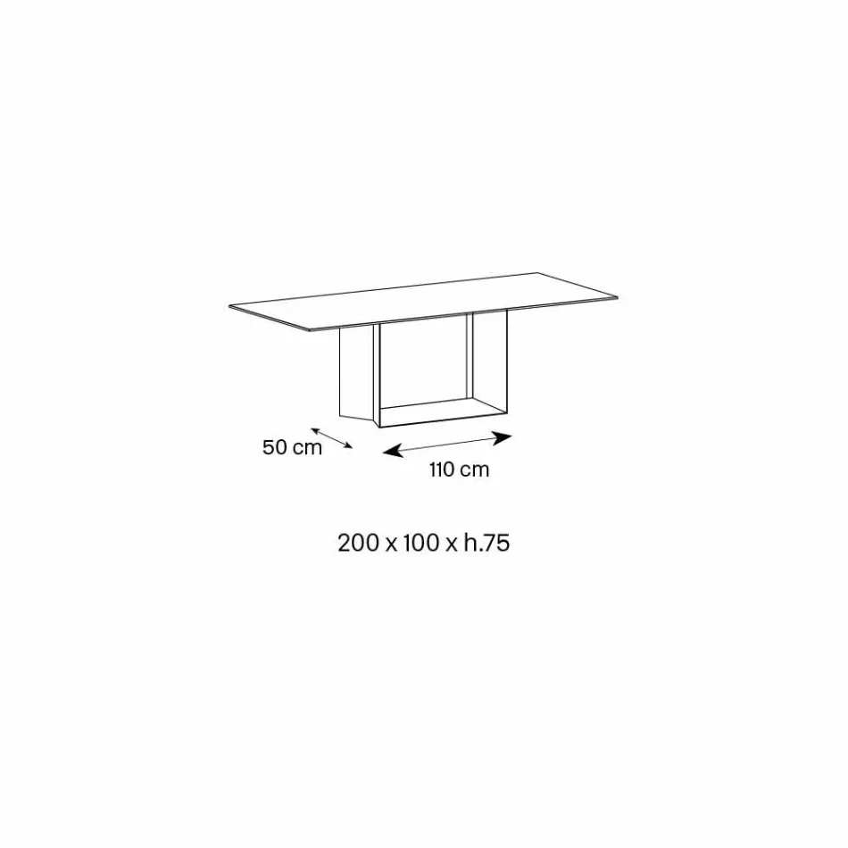 Emperador spisebord af keramik og bronze metal fremstillet i Italien - mørkebrunt Viadurini