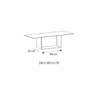 Anthracite Savoy Stone Ceramic spisebord fremstillet i Italien - mørkebrunt Viadurini