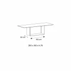 Anthracite Savoy Stone Ceramic spisebord fremstillet i Italien - mørkebrunt Viadurini