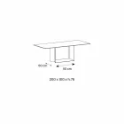 Anthracite Savoy Stone Ceramic spisebord fremstillet i Italien - mørkebrunt Viadurini