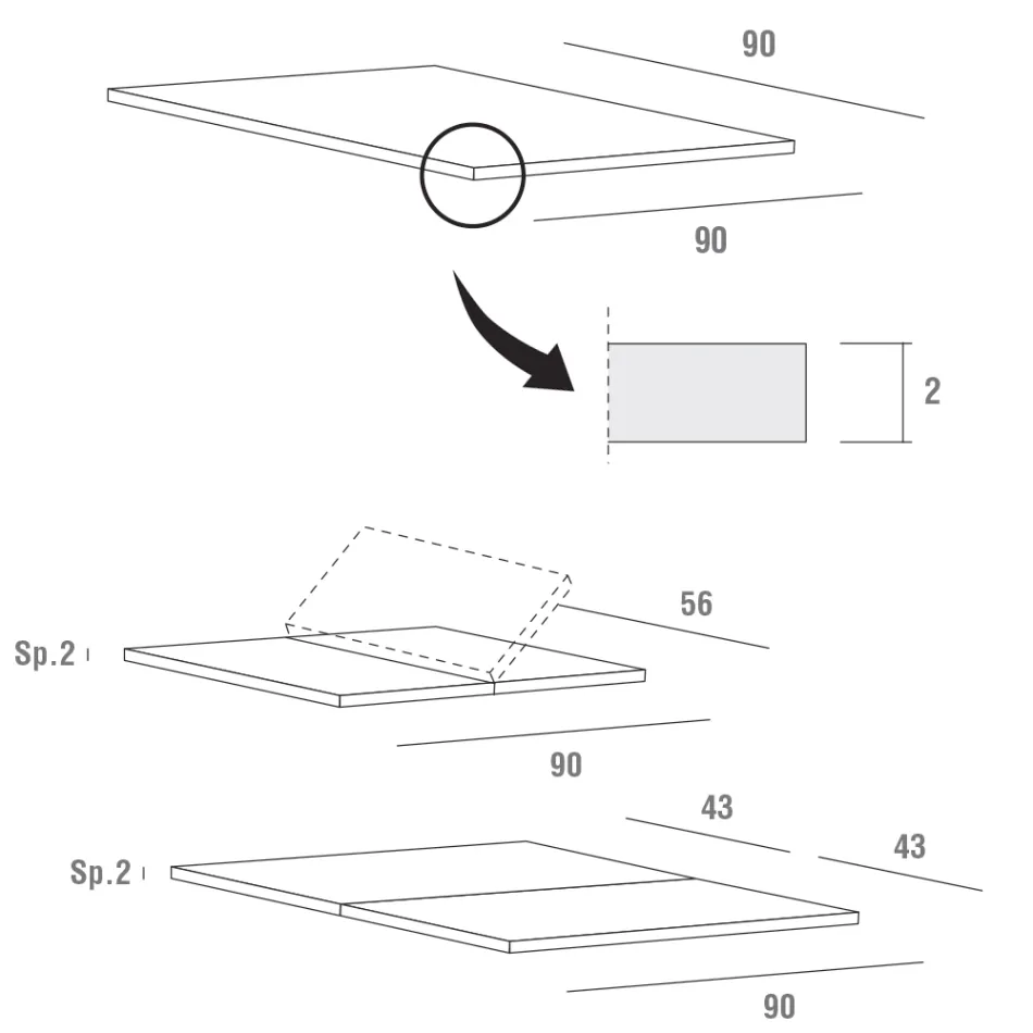 Fenix Spisebord, der kan forlænges op til 232 Fremstillet i Italien - Bayern Viadurini