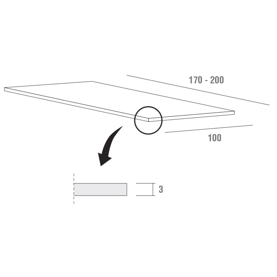 Luksus Fenix og metal spisebord lavet i Italien - Pinocchio Viadurini