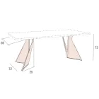 Spisebord i Fenix og malet metal lavet i Italien - Dotto Viadurini