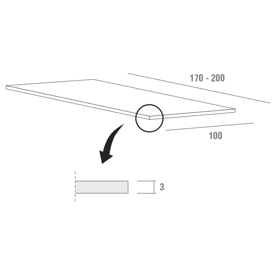 Spisebord i Fenix og malet metal lavet i Italien - Dotto Viadurini