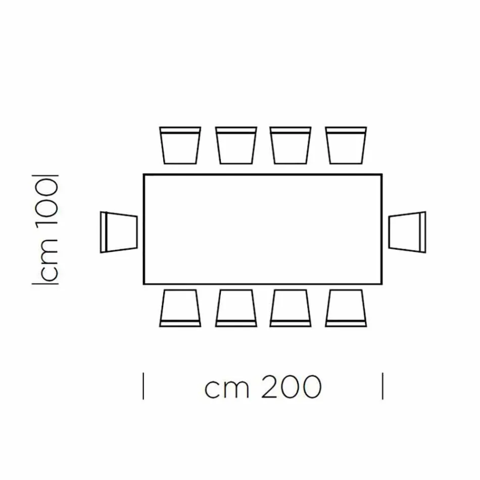 Spisebord i Grå Fenix og lakeret stål Fremstillet i Italien - Settimmio Viadurini