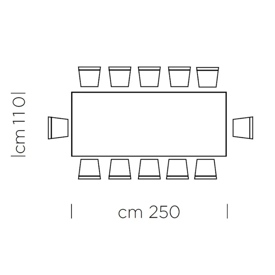 Spisebord i Grå Fenix og lakeret stål Fremstillet i Italien - Settimmio Viadurini