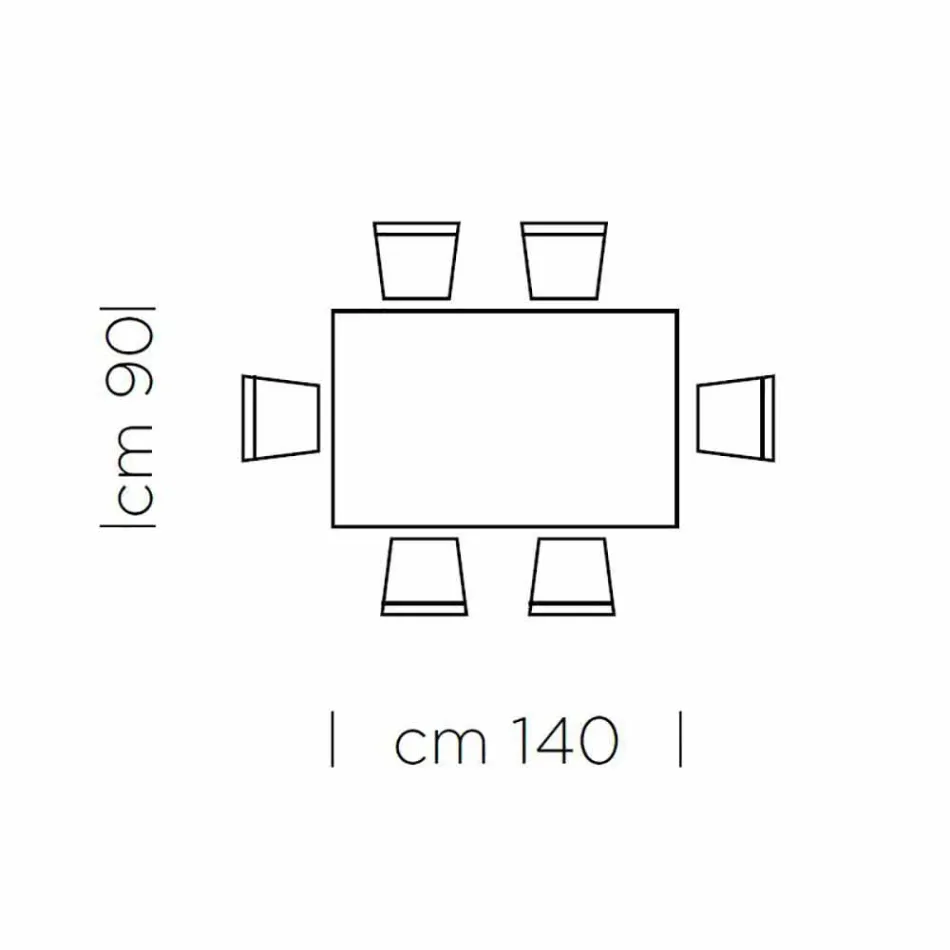 Spisebord i Grå Fenix og lakeret stål Fremstillet i Italien - Settimmio Viadurini