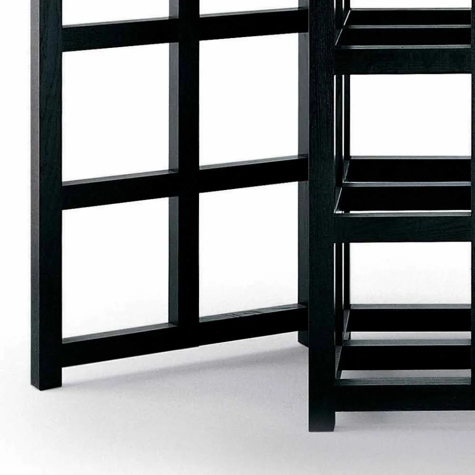 Sortmalet aske spisebord fremstillet i Italien - Sabatino Viadurini