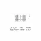 Sortmalet aske spisebord fremstillet i Italien - Sabatino Viadurini