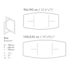 Spisebord i porcelæn stentøj og metal fremstillet i Italien - Emilio Viadurini