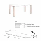 Spisebord i Hpl marmoreffekt og lakeret metal fremstillet i Italien - Jupiter Viadurini