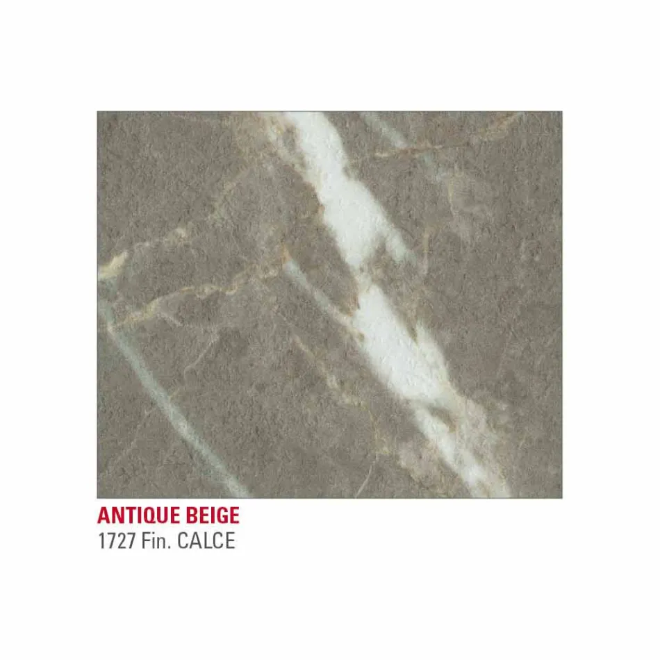 Spisebord i Hpl marmoreffekt og lakeret metal fremstillet i Italien - Jupiter Viadurini