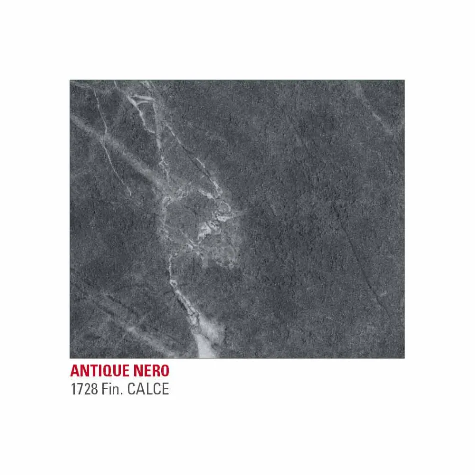 Spisebord i Hpl marmoreffekt og lakeret metal fremstillet i Italien - Jupiter Viadurini