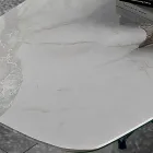 Spisebord i hypermarmor og stål Fremstillet i Italien, høj kvalitet - Ezzellino Viadurini