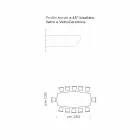 Spisebord i hypermarmor og stål Fremstillet i Italien, høj kvalitet - Ezzellino Viadurini